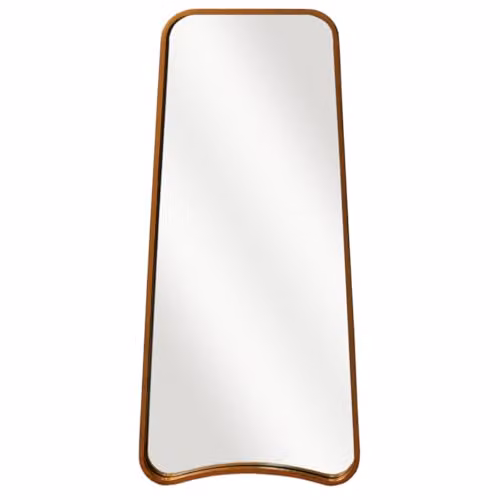 Agenzia 14 Modern Gold Curved Metal Frame Full Length Wall Mirror H 122 cm x W 58 cm – 5