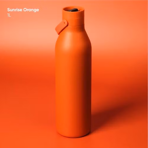 Circular&Co Recycled Stainless Steel Water Bottle, 1 l, Orange, Leakproof and BPA-Free – 2