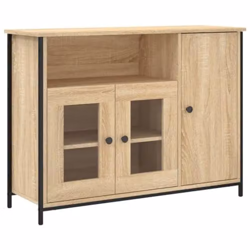 vidaXL Modern Sideboard Storage Cabinet in Sonoma Oak Engineered Wood