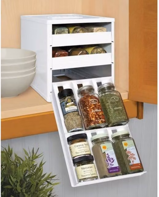 Youcopia Original Freestanding 18 Bottle Spice Rack in White