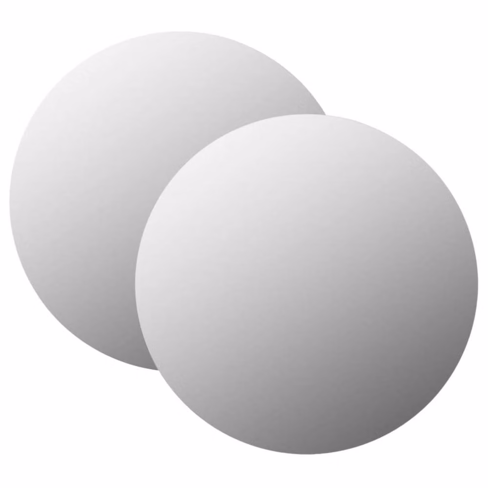 Berkfield Home Set of 2 Round Silver Glass Wall Mirrors, Diameter: 70 cm – 2
