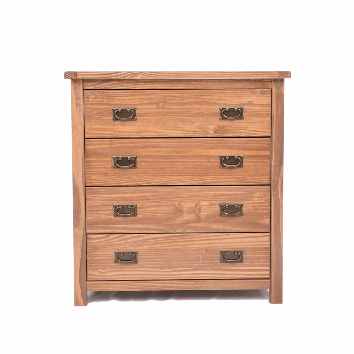 Cabinet Bits Padua 4 Drawer Chest of Drawers in Brown with Antique Brass Handles – 2