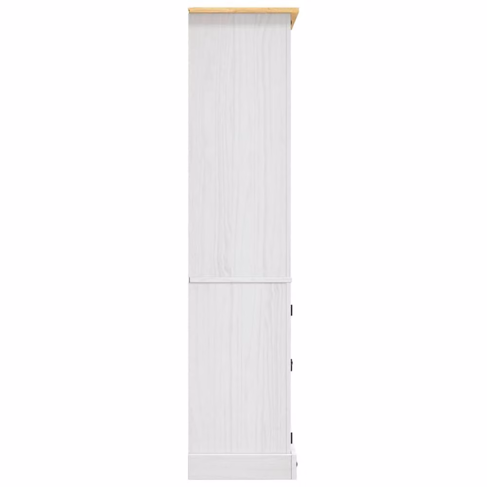 Berkfield Home Corona Mexican Pine Cupboard in White, W/D/H: 80 x 40 x 170 cm – 3