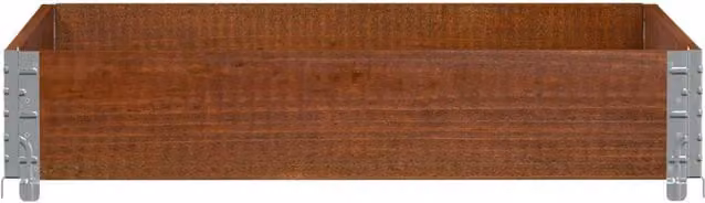 Berkfield Home Wooden Raised Bed Planter, Brown, W/D/H: 100 x 100 x 21.5 cm