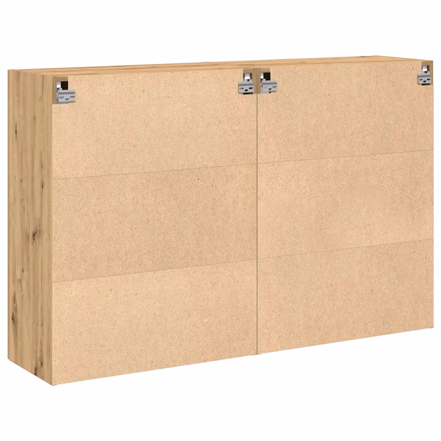 Berkfield Home Set of 2 Wall Mounted Modern Cabinets in Brown Artisan Oak with Glass Doors – 2