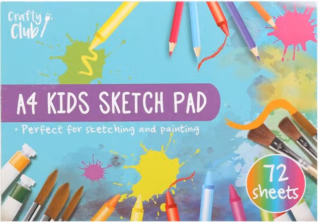 Crafty Club Multicolour Kids Sketch Pad, A4