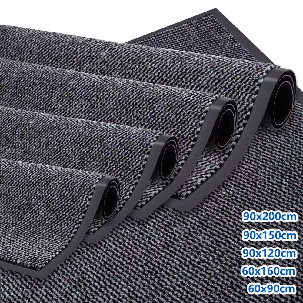 Kelvenix Heavy Duty Non-Slip Entrance Door Mat in Dark Grey, W: 160 cm, D: 60 cm – 4