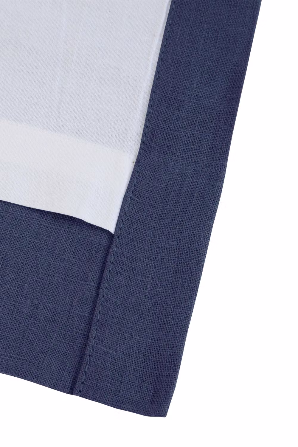 Lazy Linen Navy Blue Pure Washed Linen Lined Eyelet Curtains, Width: 167 cm, Drop: 183 cm – 2