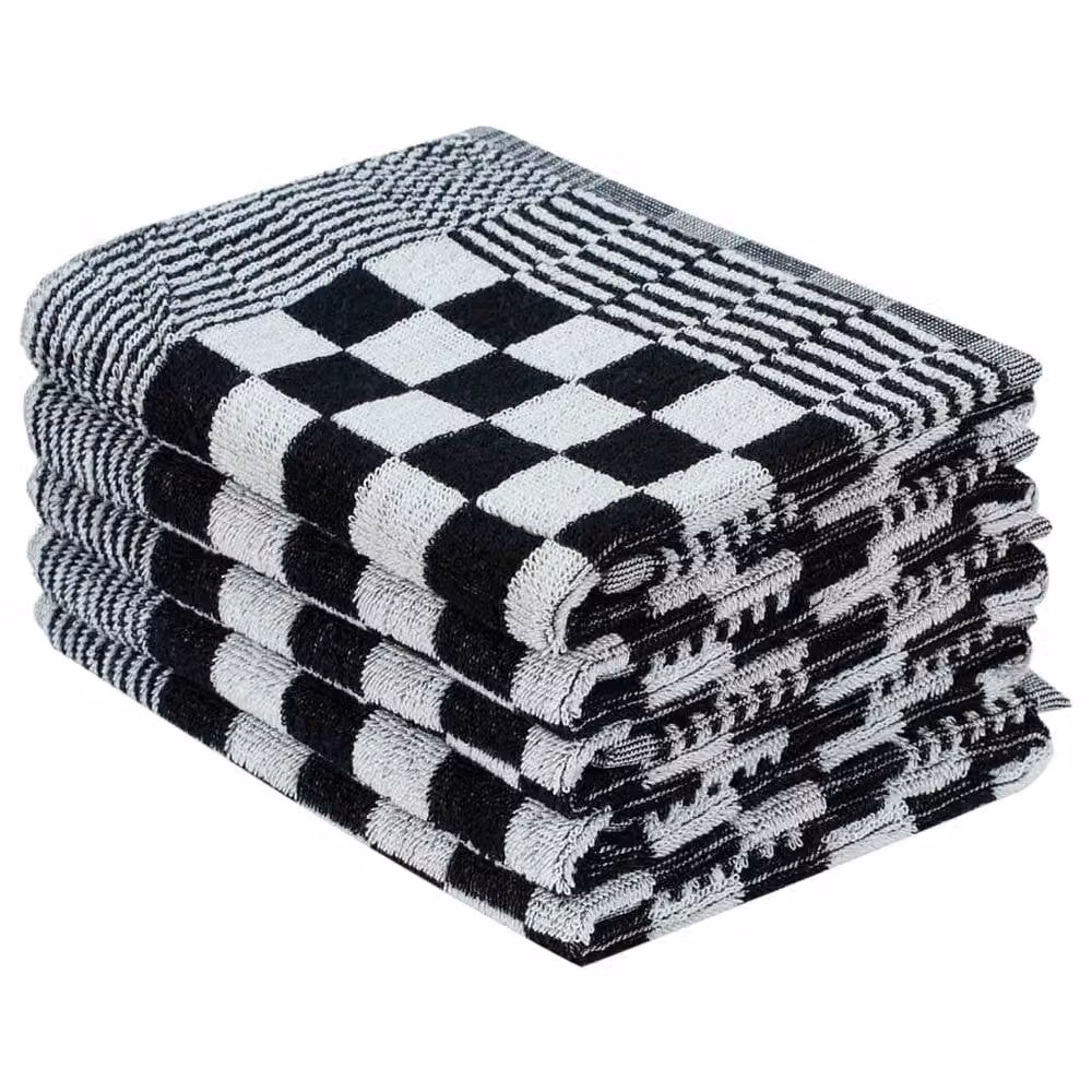 Berkfield Home 20 Piece Cotton Towel Set in Black, White and Multicolour – 3