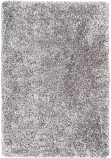 THE RUGS Grey Soft Washable Shaggy Polypropylene Rug, W: 60 cm, L: 100 cm – 1