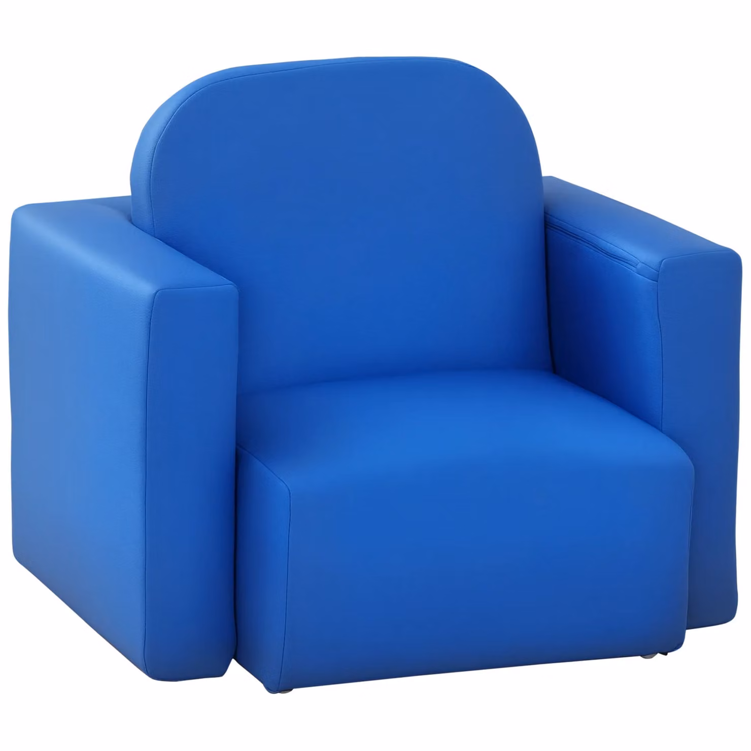 HOMCOM Kids 2-in-1 Mini Sofa Armchair and Table Set in Blue – 2