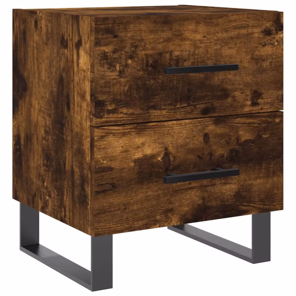 Berkfield Home Bedside Cabinet in Smoked Oak Brown, W/D/H: 40 x 35 x 47.5 cm – 2
