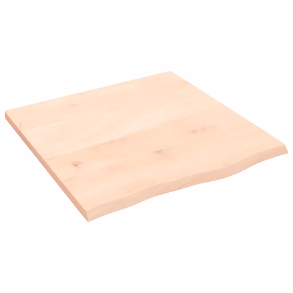 Berkfield Home Brown Untreated Solid Wood Bathroom Countertop, W/D/H: 60 x 60 x 2 cm