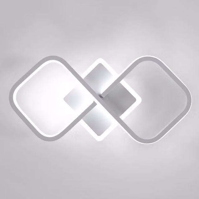 Pheashine Modern White LED Ceiling Light, 36W, Cool White, W: 40.5 cm, D: 40.5 cm, H: 19.5 cm – 1