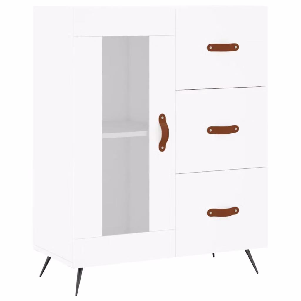 Berkfield Home White Sideboard in Matt Engineered Wood W/D/H: 69.5 x 34 x 90 cm – 2