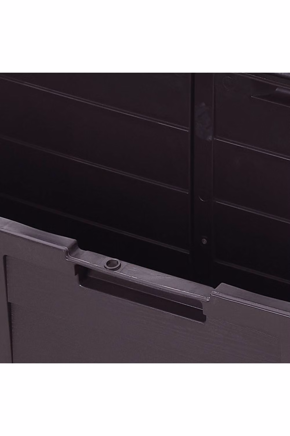 Living and Home Outdoor Storage Deck Box with Wheels in Dark Brown – 4