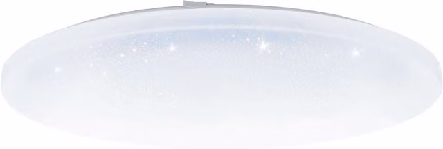 Loops Modern White LED Ceiling Light with Crystal Effect and Remote Control, 36W, Warm White