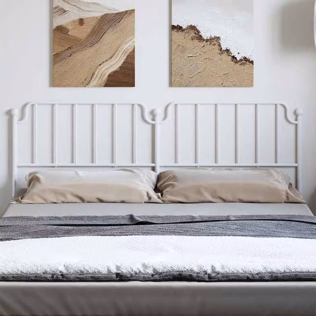 Berkfield Home Minimalist Metal Headboard in White – 1