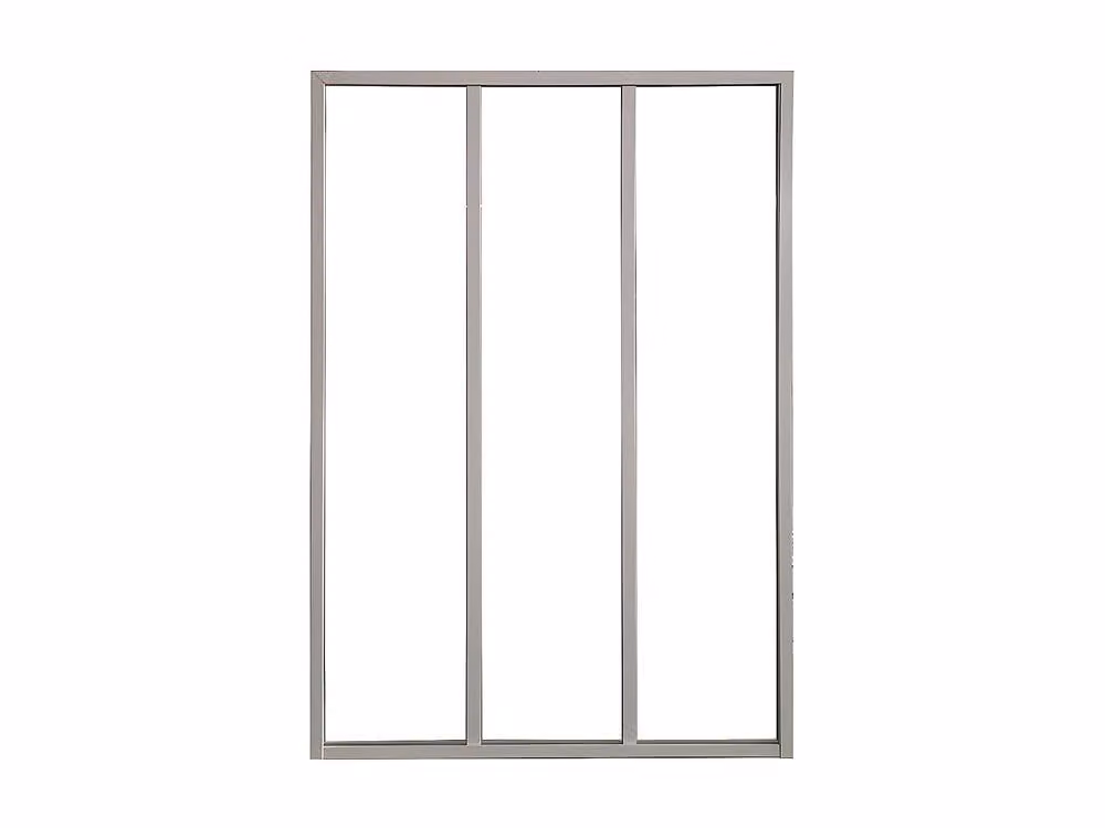 Vente-unique Bayview Modern Powder-Coated Aluminium and Glass Partition, White, W: 90 cm, H: 130 cm