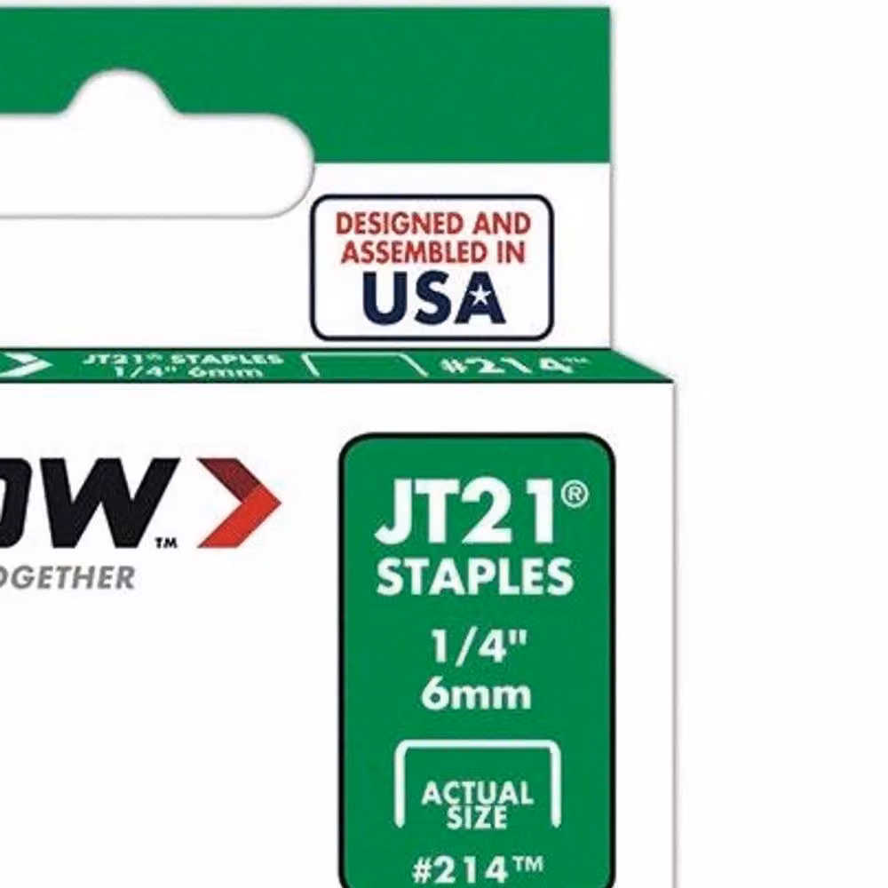 Arrow JT21 Flat Wire Staples, 6mm, Silver, 1000 Pack – 2