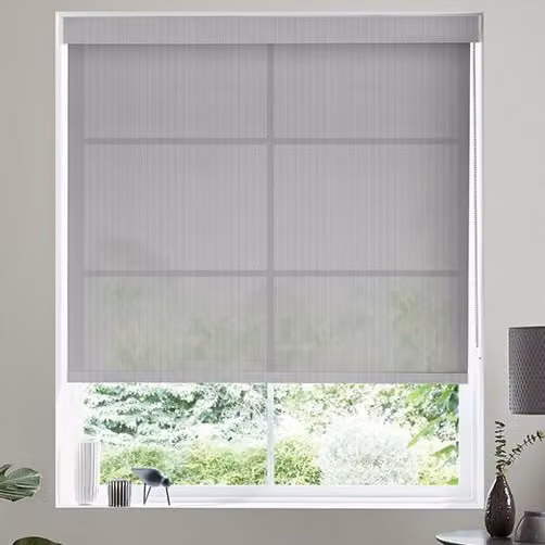 Terrys Illusion Made to Measure Semi-Transparent Roller Blind Cloud 5 in Grey