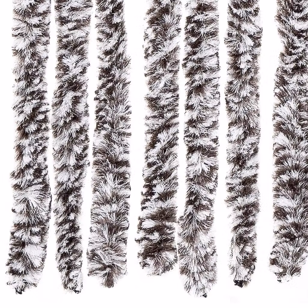 Berkfield Home Chenille Insect Curtain in Brown and Beige, W/H: 90 x 200 cm – 4