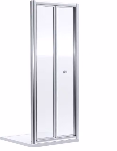 Balterley Folding Glass Shower Door, Silver, W: 70 cm, H: 190 cm