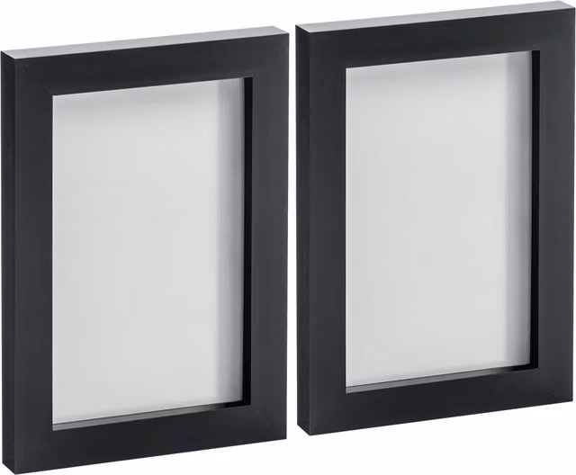 Nicola Spring Rectangular Photo Frames, Black, Pack of 2, Fits 10 x 15 cm – 3