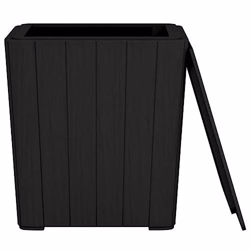 vidaXL Modern Black Polypropylene Garden Table with Removable Lid and Cushion Storage – 4