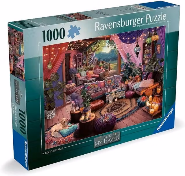 Ravensburger My Haven Boho Retreat 1000 Piece Jigsaw Puzzle in Multicolour and Purple