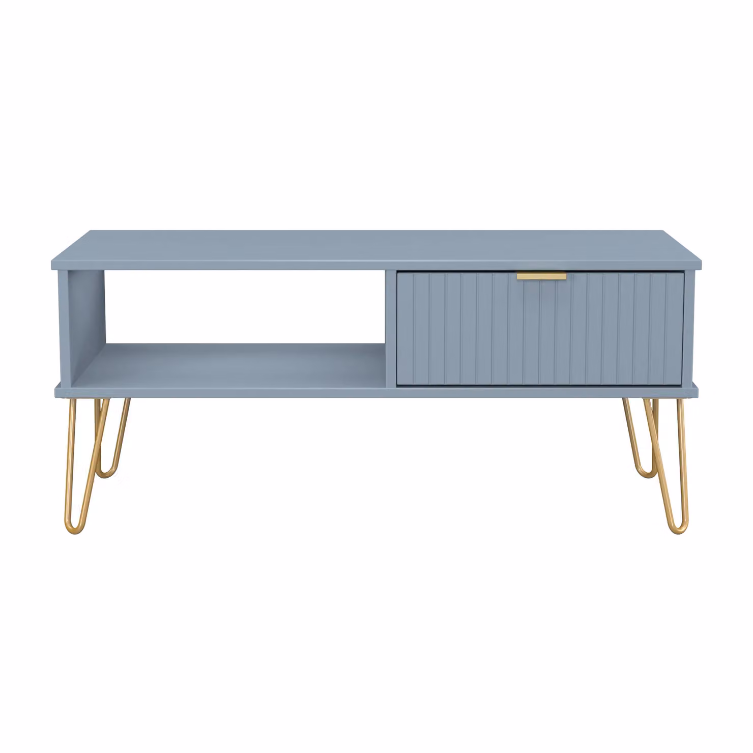 2 U Bexley 1 Drawer Coffee Table in Light Blue and Gold – 2