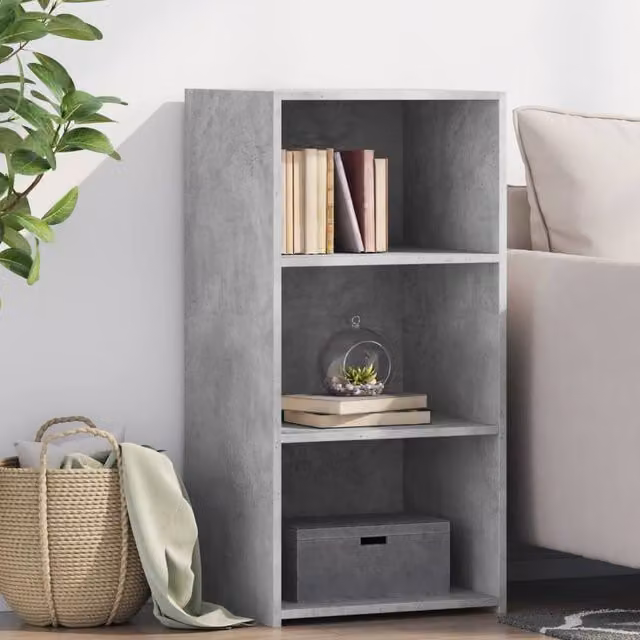 Berkfield Home Modern Sideboard in Concrete Grey, W/D/H: 45 x 41 x 93 cm