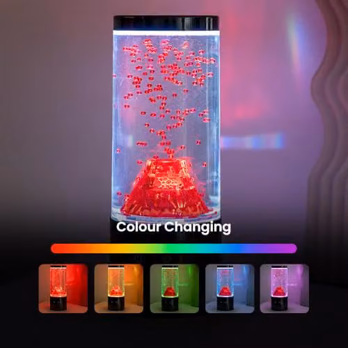 ValueLights Villy Volcano RGB LED Table Lamp in Black and Multicolour – 2