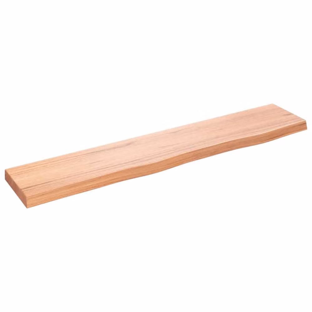 Berkfield Home Wall Mounted Oak Shelf with Integrated Lighting, Light Brown, W/D/H: 100 x 20 x 4 cm – 3