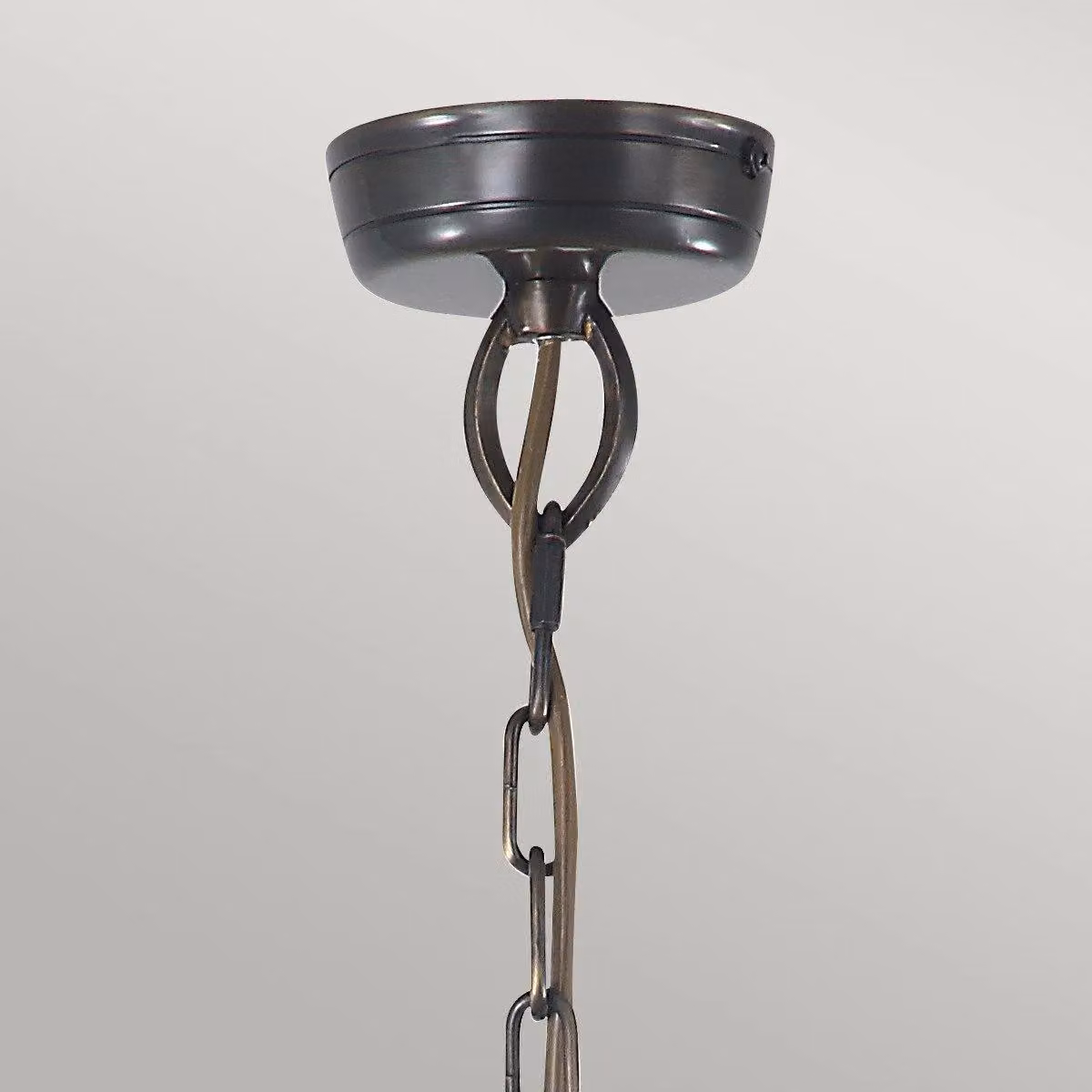 Netlighting Mansion House 3 Light Outdoor Ceiling Chain Lantern in Brass and Yellow with Transparent Glass, IP44, E14 – 2