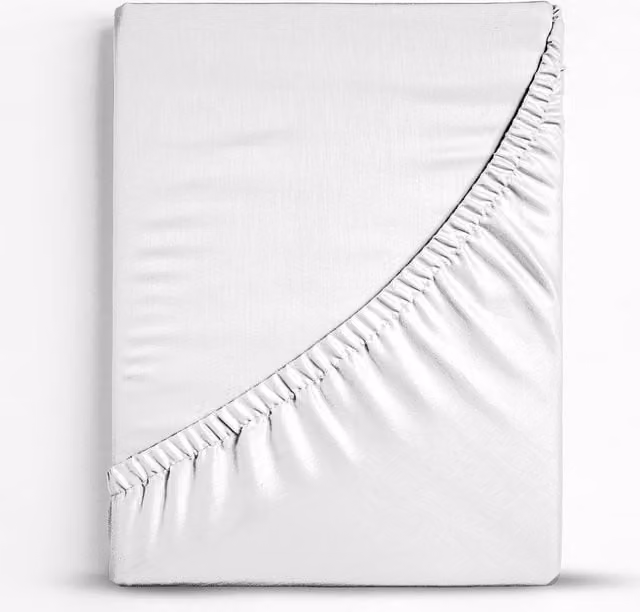 Sweet Dreams White Cotton Percale Deep Box Fitted Sheet, W: 140 cm x L: 200 cm