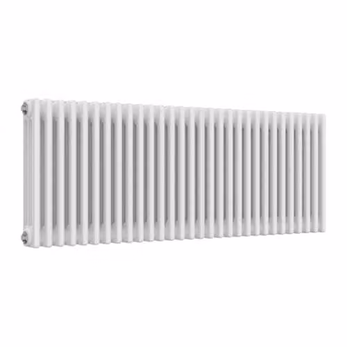 Reina Colona 3 Column Steel Wall Hung Radiator, White, H: 137 cm, W: 50 cm, D: 50 cm – 1