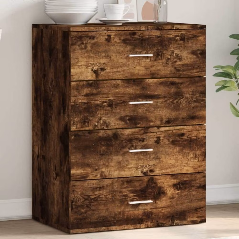Berkfield Home Smoked Oak Sideboard in Brown, W/D/H: 60 x 39 x 80 cm – 2