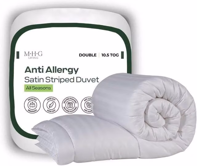 MHG Living Anti-Allergy 10.5 Tog All Season White Hollow Fibre Duvet
