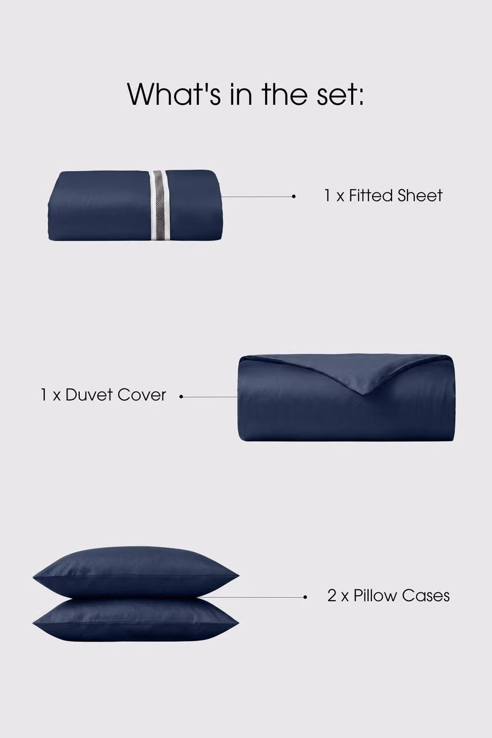 Bedable 100% Cotton Sateen Bedding Set in Blue, Single Size – 5