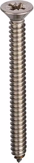 Unifix Silver Stainless Steel Self-Countersinking Pozidriv Screws, Box of 1000