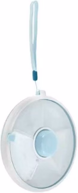 PAWNORA Rotating Snack Container with Compartments, Blue
