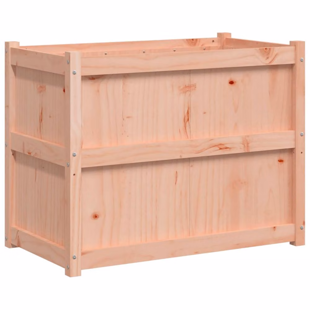Berkfield Home Brown Solid Wood Garden Planter Tub W: 90 cm, D: 50 cm, H: 70 cm – 2
