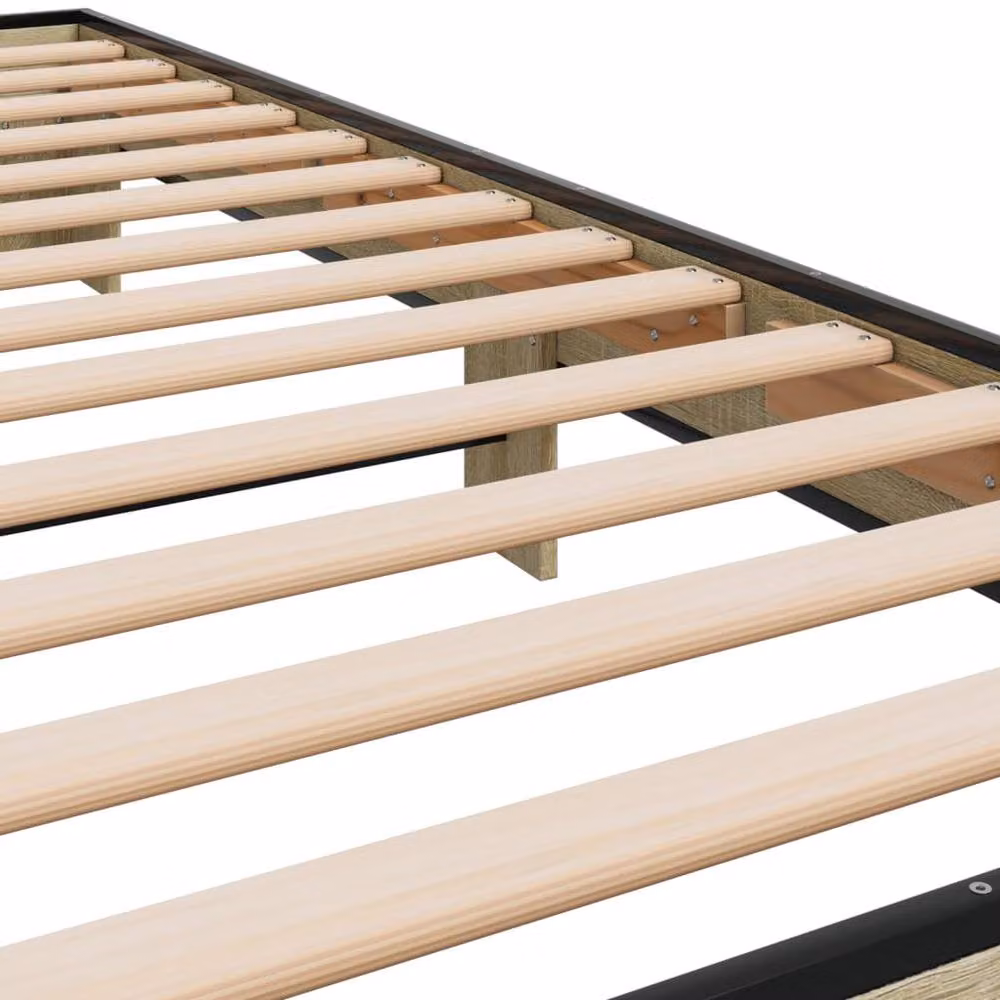 Berkfield Home Sonoma Oak Small Single Bed Frame in Light Tan, W: 75 cm, L: 190 cm – 3