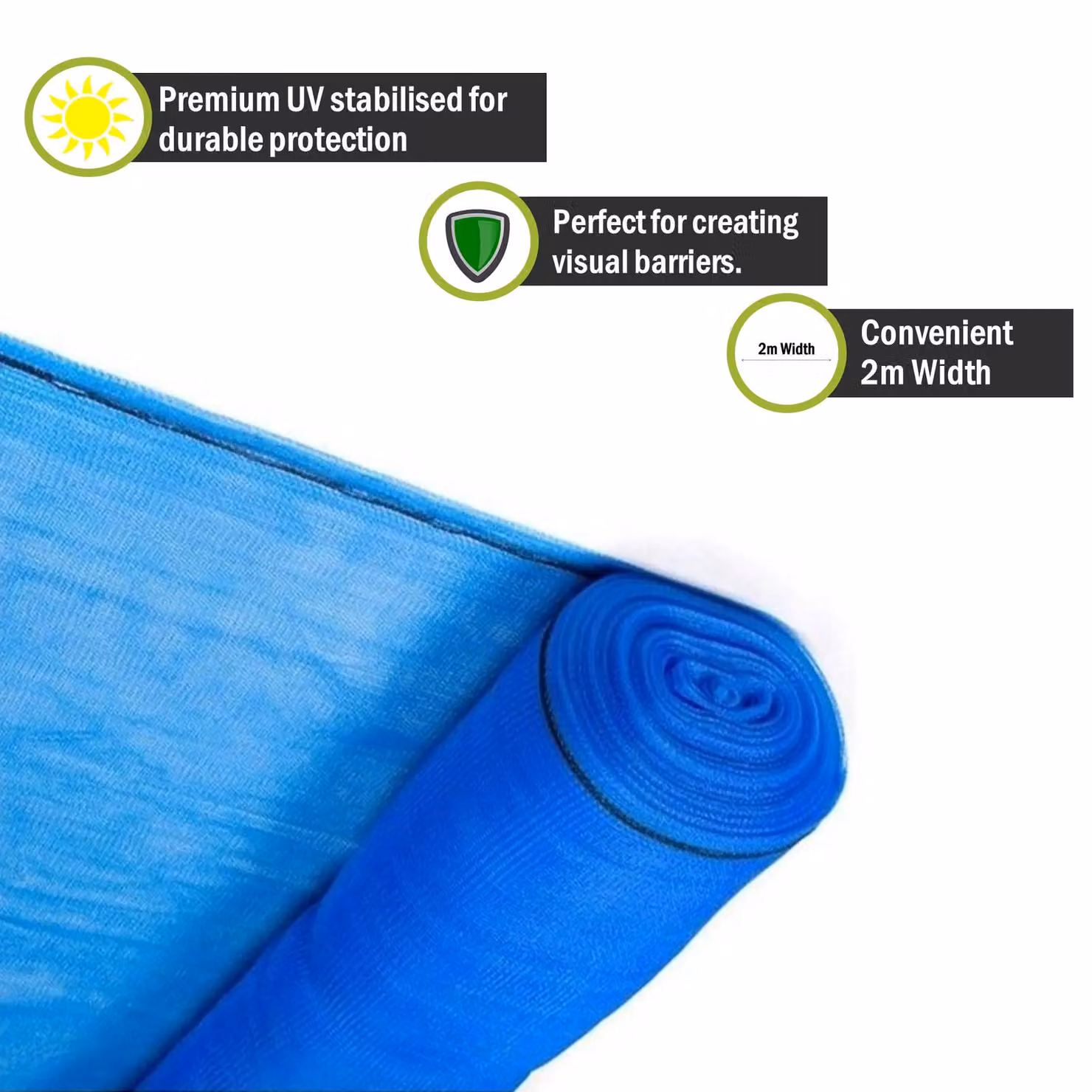 Pegdev Blue Heavy Duty UV Stabilised Polyethylene Temporary Fencing Safety Netting – 2