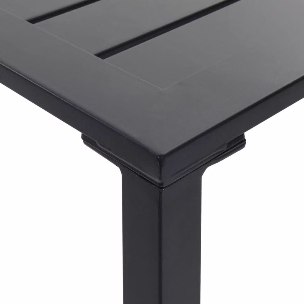 Berkfield Home Bar Table in Black Matt Steel, W/D/H: 200 x 100 x 110 cm – 4