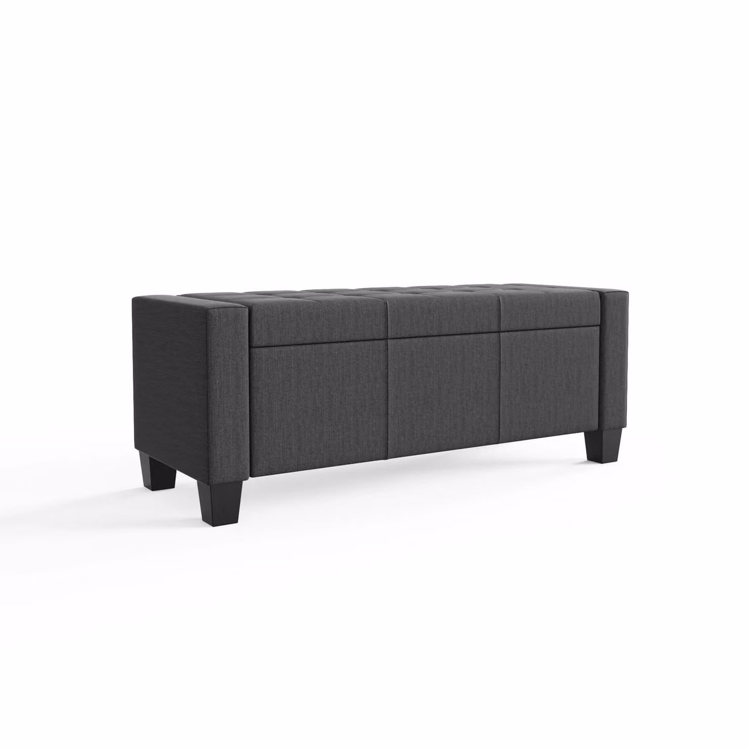 GFW Verona Grey Velvet Ottoman Storage Bench – 3