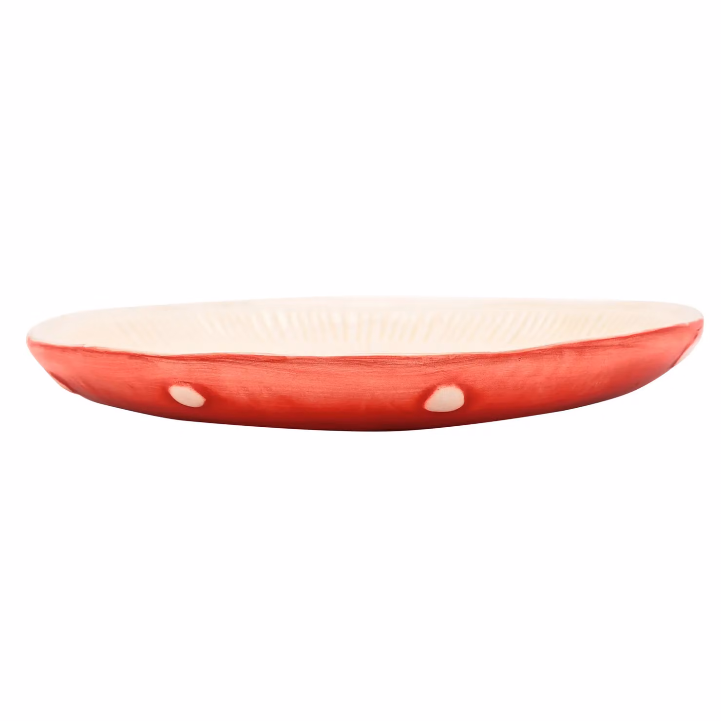 Country Living Autumn Harvest Set of 4 Red and White Dotted Ceramic Toadstool Top Dinner Plates – 4