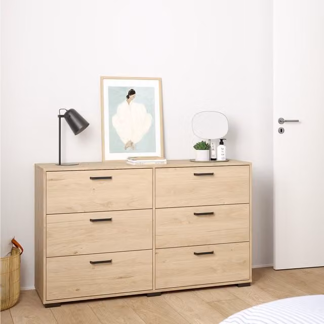 Furniture To Go Sofia Double Dresser in Jackson Hickory Oak