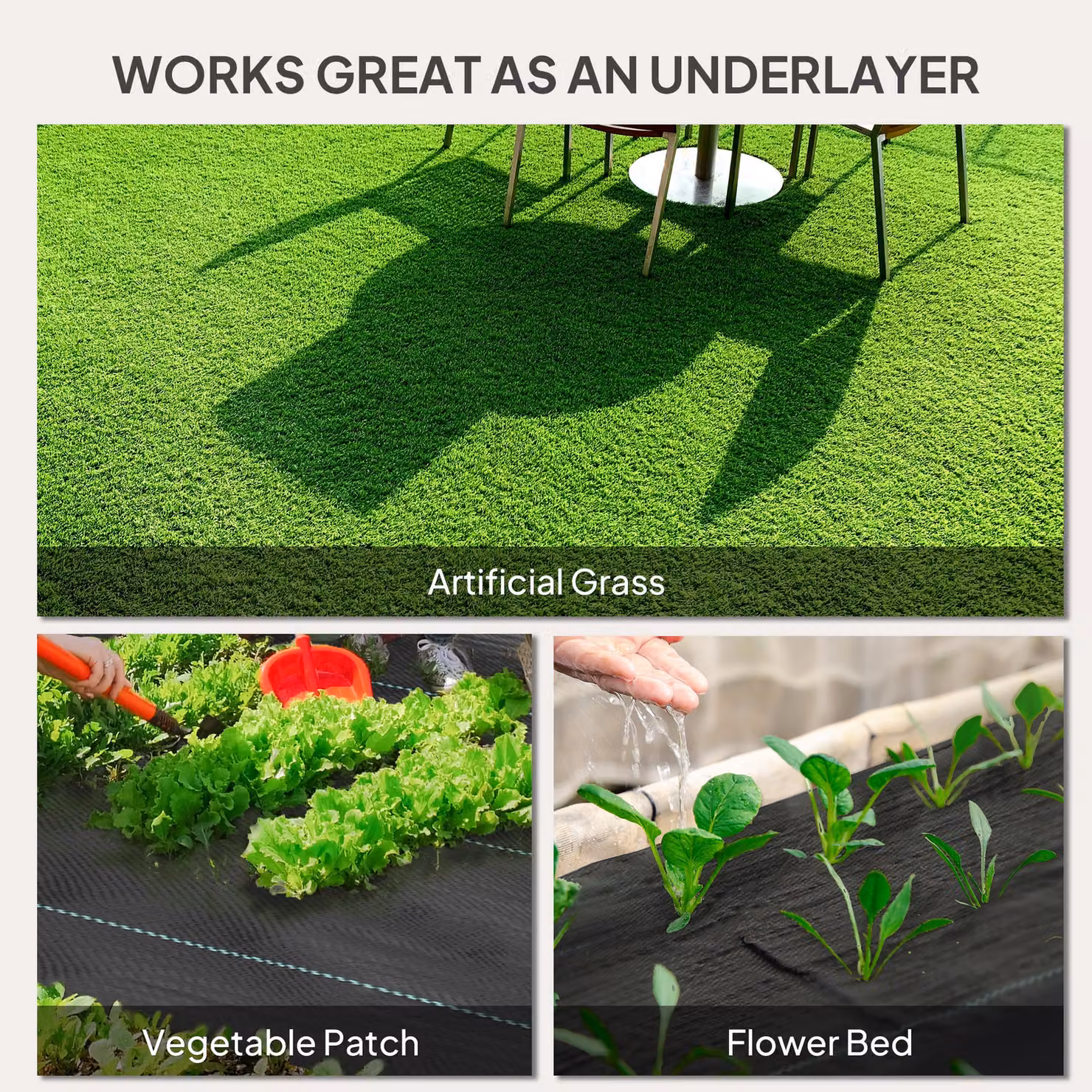 Outsunny Heavy Duty Weed Control Membrane, Black 90gsm Ground Cover Fabric for Gardens and Landscaping, W: 2 m, L: 90 m – 7